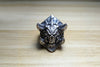 Horned Diablo Skull Ring - Holy Buyble