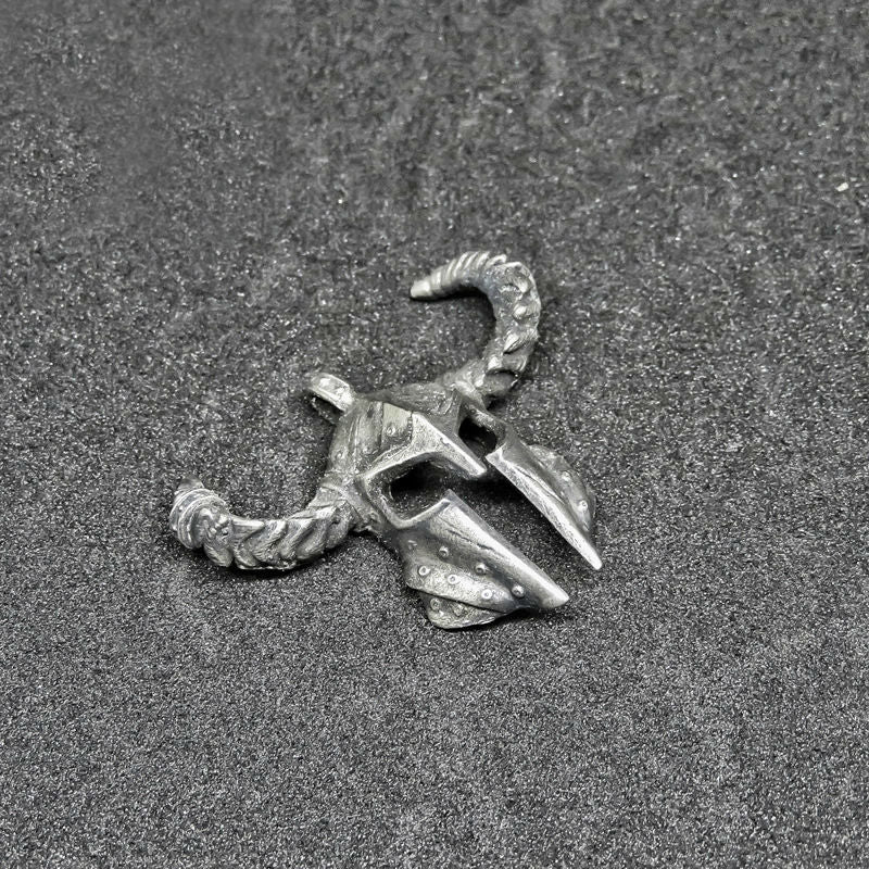 Horned Spartan Helmet Necklace - Holy Buyble