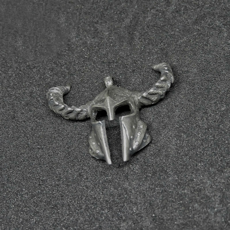 Horned Spartan Helmet Necklace - Holy Buyble