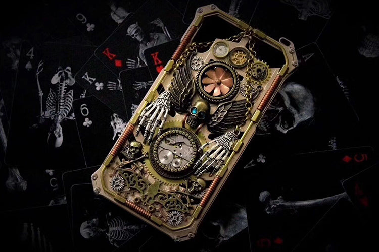 Custom Made Steampunk Skull Phone Case - Holy Buyble