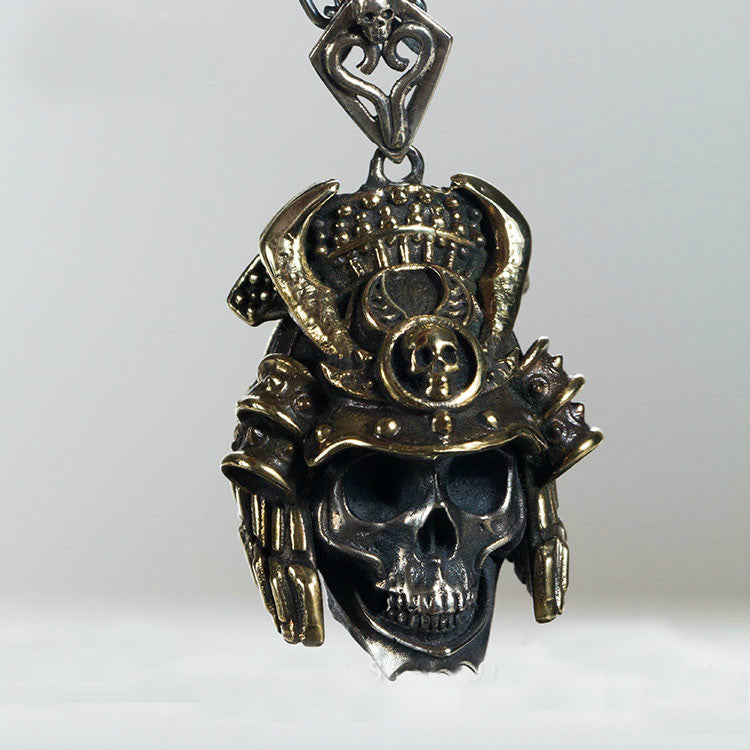 Japanese Samurai Skull Pendant - Holy Buyble