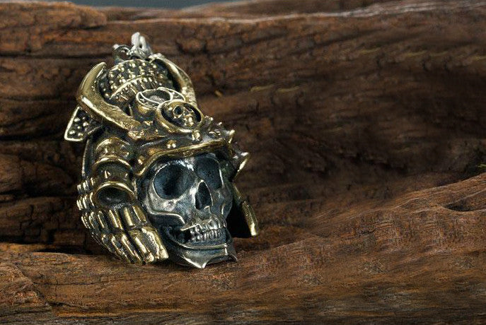 Japanese Samurai Skull Pendant - Holy Buyble