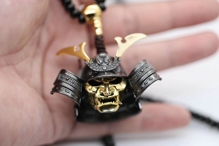 Japanese Samurai Skull Pendant - Holy Buyble